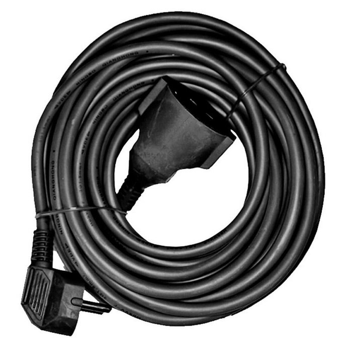 Edm Prolongador con 1 toma 2p+t Schuko 16A 250V 15 m Negro