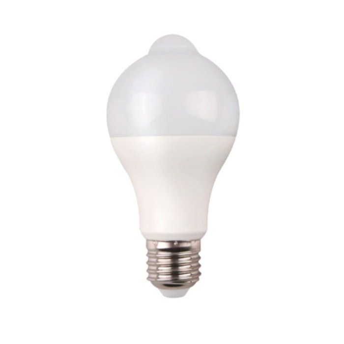 Edm Bombilla LED con sensor de presencia y crepuscular E27 12W luz cálida
