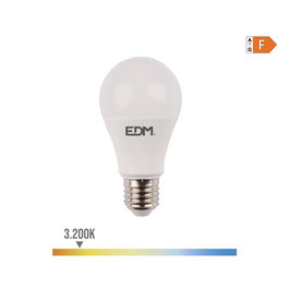 Edm Bombilla LED Standard con Sensor de Presencia y Crepuscular E27 12W 1154lm 3200K Luz Calida ø6 x 11 cm