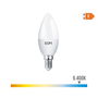 Edm Bombilla Vela LED E14 7W 600lm Luz Fría 6400K Ø3,5x10,7cm