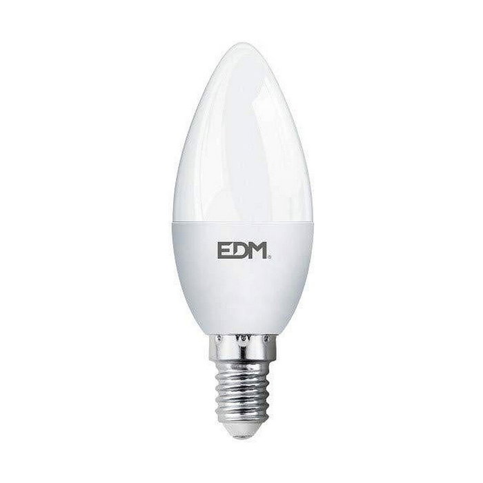 Edm Bombilla LED Vela E14 7W 600lm 3200K Luz Cálida