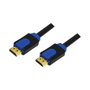 LogiLink Cable HDMI 2.0 de alta velocidad con Ethernet 4K, 2m, Negro/azul