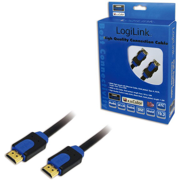 LogiLink Cable HDMI 2.0 de alta velocidad con Ethernet HQ 4K 15m
