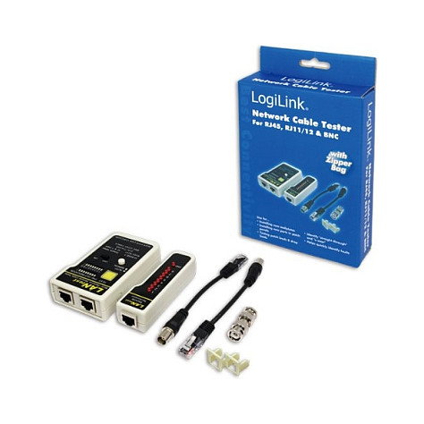LogiLink WZ0015 Tester para cables RJ-11, RJ-12, RJ-45 y BNC