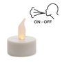 Lumineo Vela LED con función soplar, luz cálida, Ø3,7 cm, 1 x CR2032