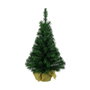 Everlands Mini árbol de navidad de 60 cm con 60 ramas y saco de arpillera