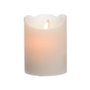 Lumineo Vela de Cera LED Blanca Ø7,5 x 10 cm Luz Cálida Temporizador Pilas 250h Interior