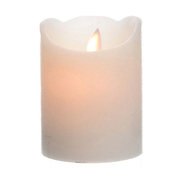 Lumineo Vela de cera LED Blanco Ø7,5 x 10 cm Lumineo Vela de cera LED Blanco Ø7,5 x 10 cm