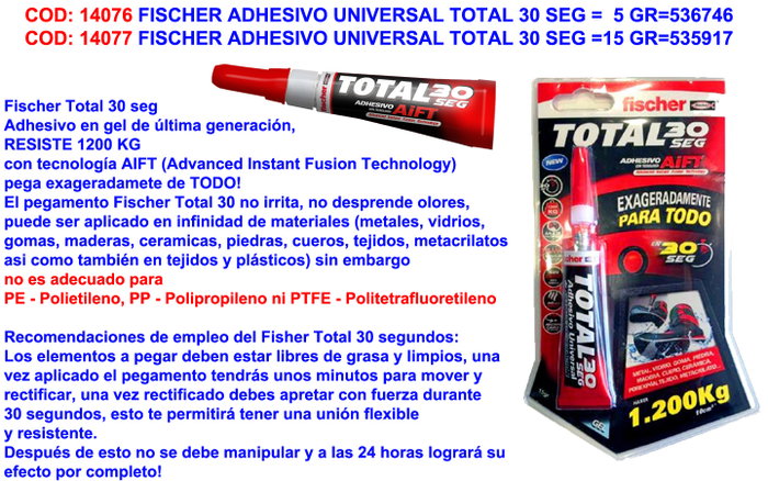 Fischer Total 30 extreme 5 g