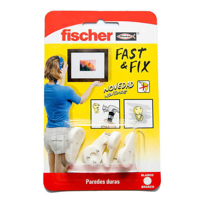 Fischer Colgador 3 puntas fast&fix (blister 4 unid.) 534844