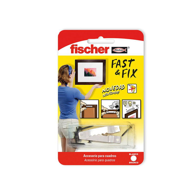 Fischer 534845 Colgador Cuadros Rectos Fast&Fix (Blister 10 Unid.) Fischer 534845 Colgador Cuadros Rectos Fast&Fix (Blister 10 Unid.)