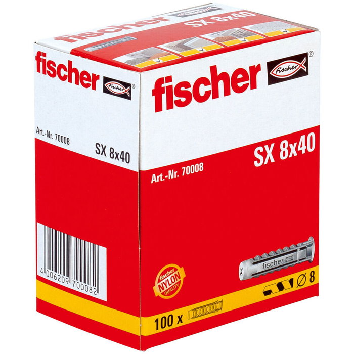 Fischer Taco sx plus ø8 x 40 mm, caja de 100 unidades