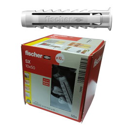 FISCHER Tacos SX Gris 10x50 (Caja de 50)
