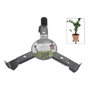 Progarden Base Ajustable Metálica de 3 Ruedas Gris para Macetas, Medida 22.5-30 cm, Carga Máxima 50 kg
