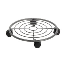 Ipae Progarden Base metálica de 4 ruedas 35 x 6,5 cm Gris