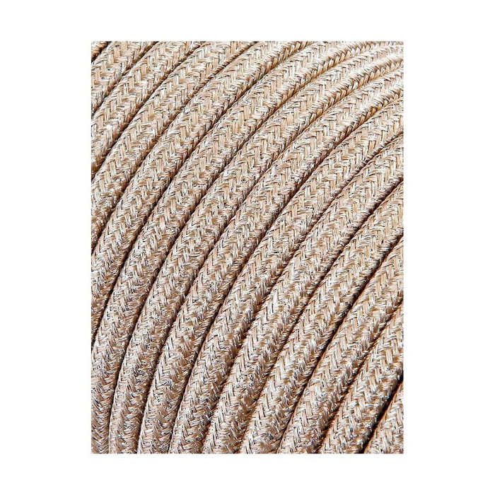 Edm Carrete de cable cordón tubular H03VV-F 2 x 0,75 mm² beige, 5 m