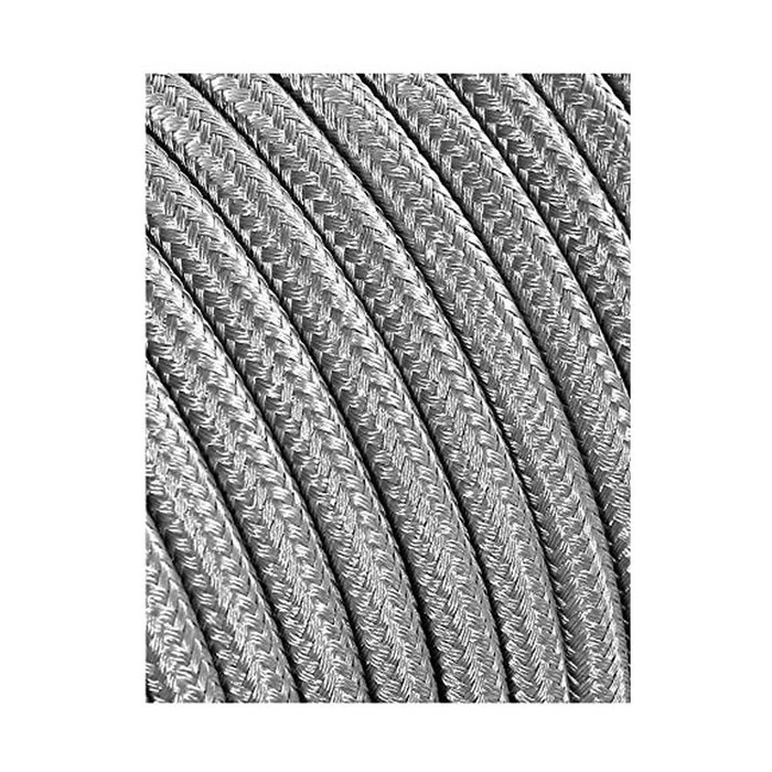 Edm Carrete cable cordón tubular H03VV-F 2 x 0,75 mm² plata, 5 m
