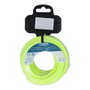 Edm Carrete cable cordón tubular H03VV-F 2 x 0,75 mm² amarillo fluor, 5 m