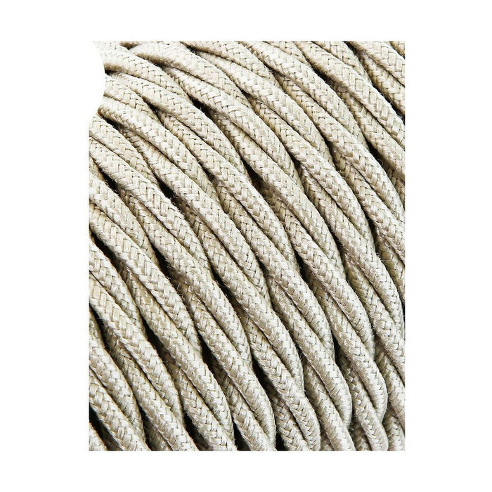 Edm Carrete cable textil trenzado H03VV-F 2 x 0,75 mm² beige, 5 m