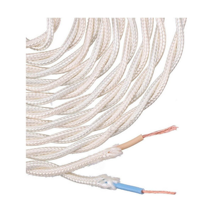 Edm Carrete cable textil trenzado H03VV-F 2 x 0,75 mm² beige, 5 m