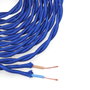 Edm Carrete cable textil trenzado H03VV-F 2 x 0,75 mm² azul, 5 m