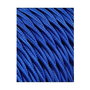 Edm Carrete cable textil trenzado H03VV-F 2 x 0,75 mm² azul, 5 m