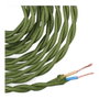 Edm Carrete cable textil trenzado H03VV-F 2 x 0,75 mm² verde, 5 m