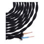 Edm Carrete H03VV-F Cable Textil Trenzado 2 x 0,75 mm² Negro 5 m