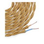 Edm Carrete cable textil trenzado H03VV-F 2 x 0,75 mm² oro oscuro, 5 m