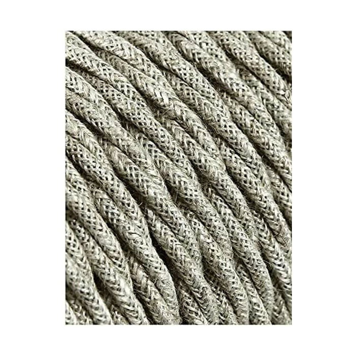 Edm Carrete cable textil trenzado H03VV-F 2 x 0,75 mm² lino 5 m
