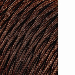 Edm Carrete cable textil trenzado H03VV-F 2 x 0,75 mm² marrón, 5 m