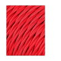 Edm Carrete cable textil trenzado H03VV-F 2 x 0,75 mm² rojo, 5 m