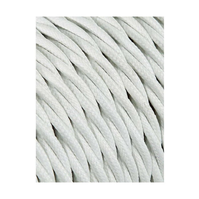 Edm Carrete de cable textil trenzado H03VV-F 2 x 0,75 mm² blanco, 5 m Edm Carrete de cable textil trenzado H03VV-F 2 x 0,75 mm² blanco, 5 m