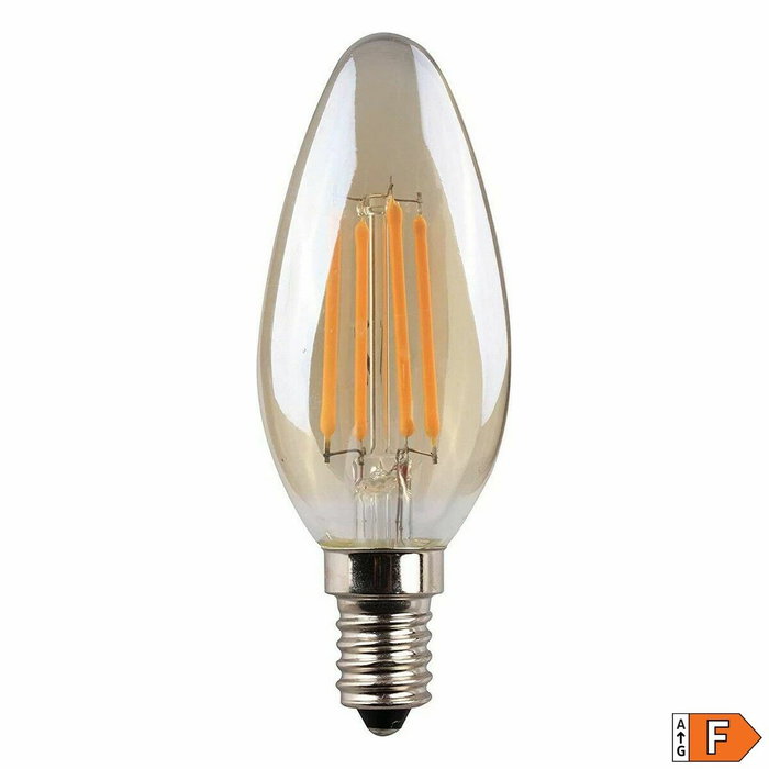 Edm Bombilla de vela LED filamento cristal vintage E14 4,5W 400lm 2000K