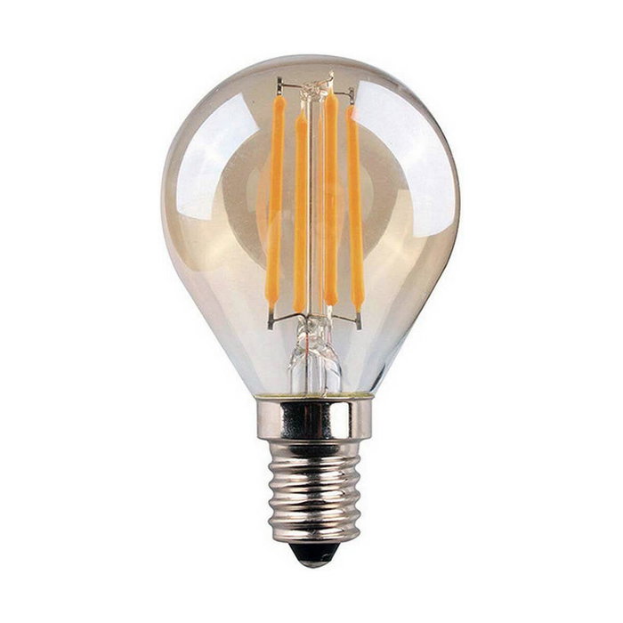 Edm Bombilla Esférica Vintage de Cristal con Filamento LED E14