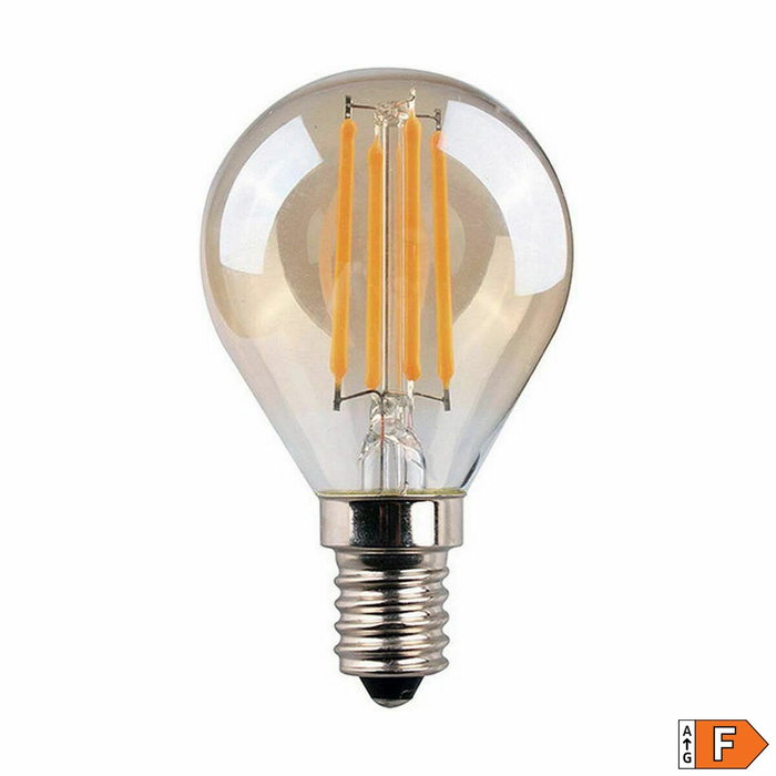 Edm Bombilla Esférica Vintage de Cristal con Filamento LED E14