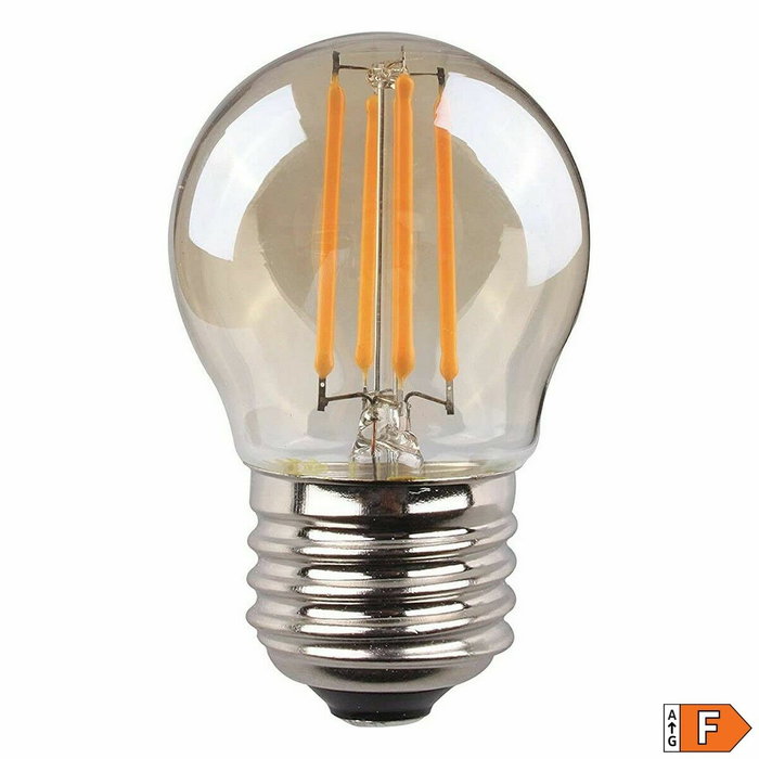 Edm Bombilla Esférica Vintage con Filamento LED E27 4,5W 400lm 2000K