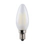 Edm Bombilla de vela con filamento LED, cristal mate, luz fría