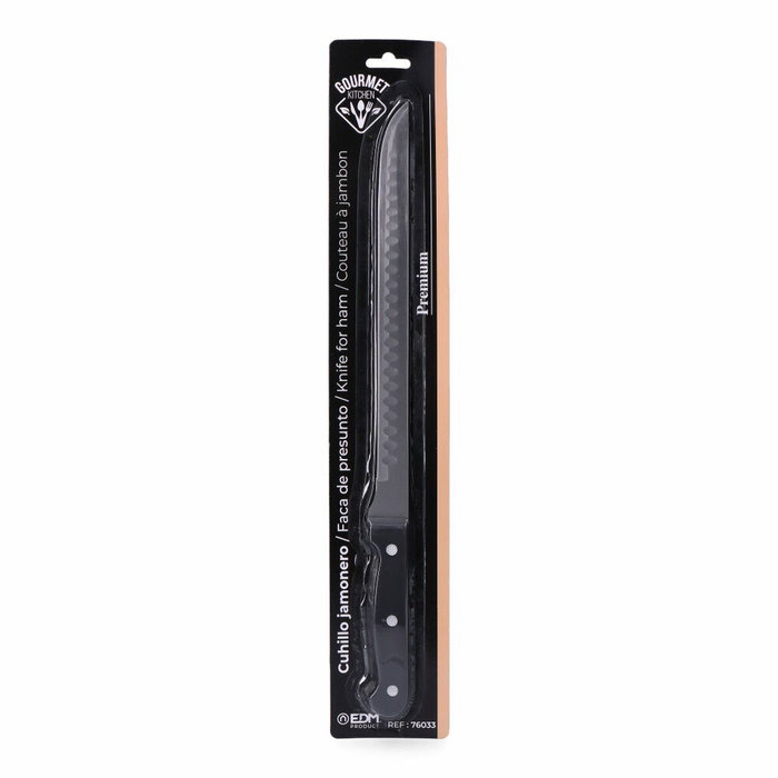 Gourmet Kitchen Cuchillo Jamonero con Cuchilla Alveolada de 26 cm y Mango en ABS de 38 cm Gourmet Kitchen Cuchillo Jamonero con Cuchilla Alveolada de 26 cm y Mango en ABS de 38 cm