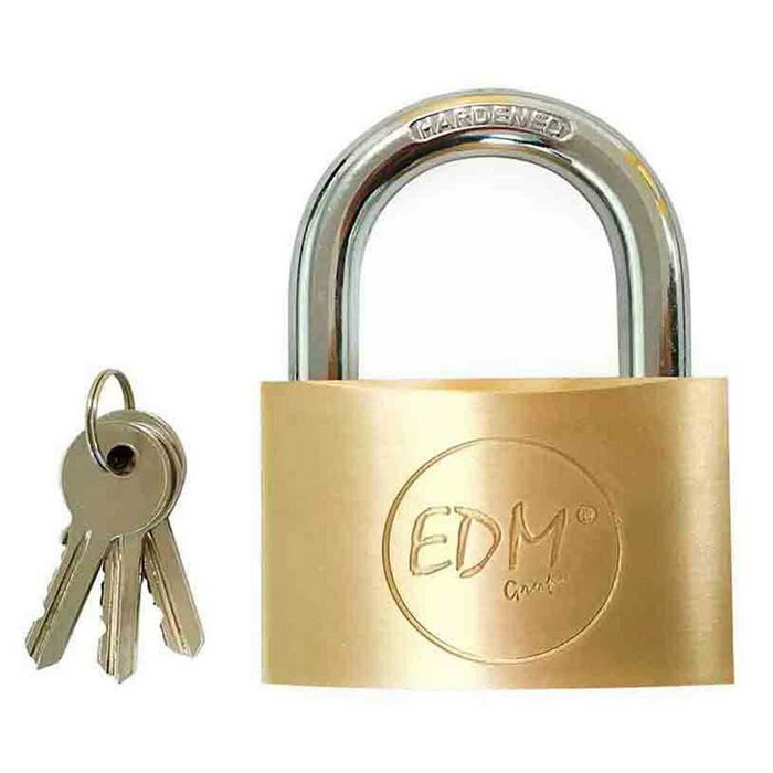 Edm Candado de latón de 60 mm con arco normal Edm Candado de latón de 60 mm con arco normal
