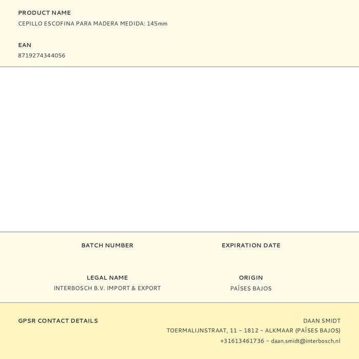 Benson Cepillo Escofina para Madera 145 mm Profesional Doméstico Metal Polipropileno