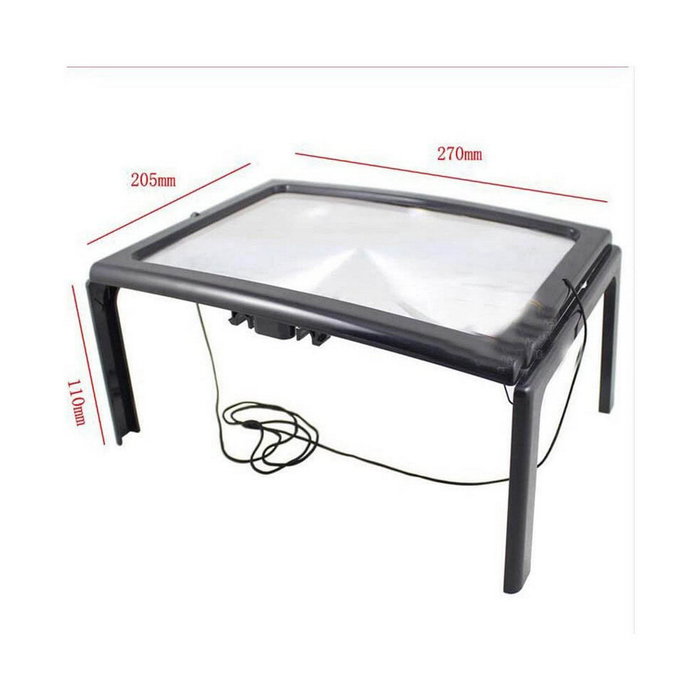 Benson Lupa de lectura con 4 LEDs y 3 aumentos en negro