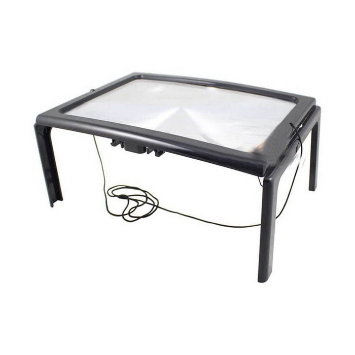 Benson Lupa de lectura con 4 LEDs y 3 aumentos en negro