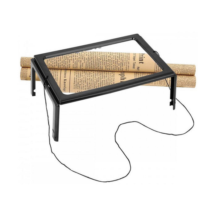 Benson Lupa de lectura con 4 LEDs y 3 aumentos en negro