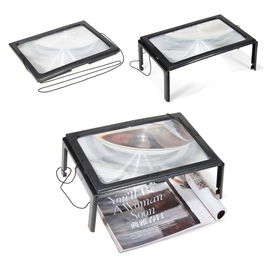 Benson Lupa de Lectura 3 Aumentos con 4 LEDs para Libros, Revistas y Mapas, Negro