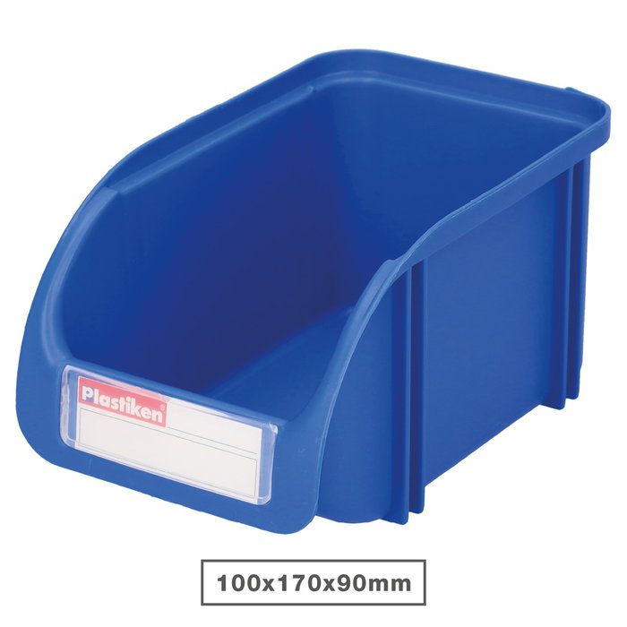 Plastiken Gaveta apilable Titanium Azul 10 cm