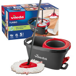 Vileda EasyWring & Clean Turbo Set de Fregona Gris/Rojo