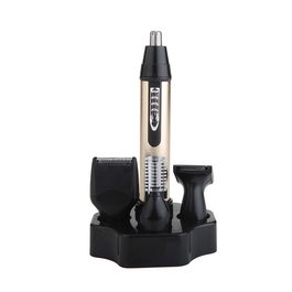 Edm Conjunto Cortador de Vello Facial a Pilas con Accesorios y Base de Sujeción Ø2x13,3cm