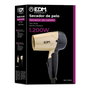 Edm Secador de Pelo de Viaje Bi-Tensión 1000-1200W, 2 Velocidades, Mango Plegable, Dorado/Negro