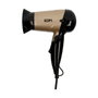 Edm Secador de Pelo de Viaje Bi-tensión 1000-1200W, Dorado / Negro